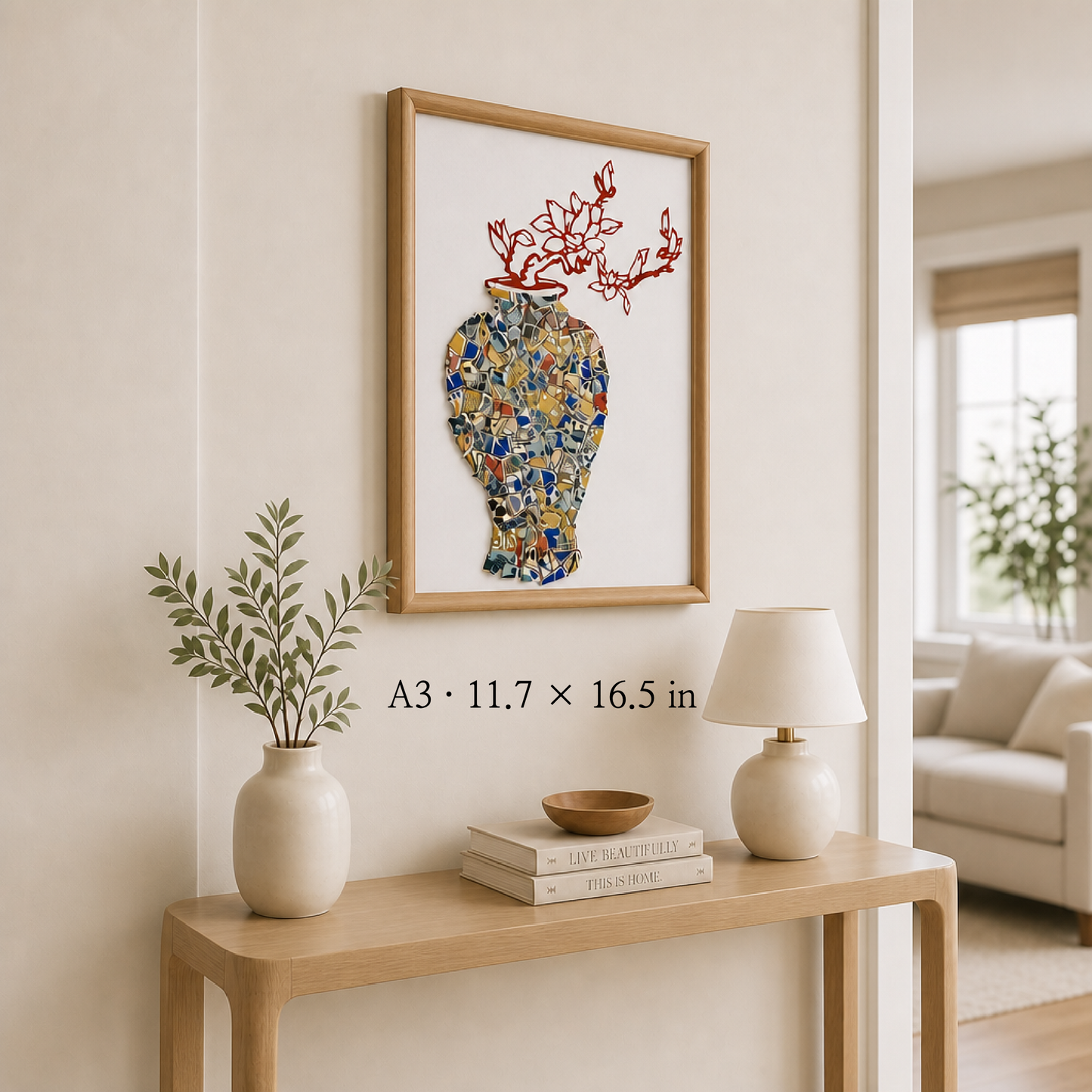 Vessel - Abundance | Finished Porcelain Mosaic Artwork in Chromatic