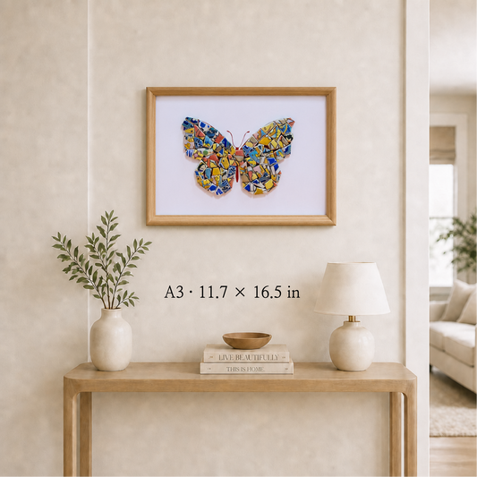 Metamorphosis - Unfold | Finished Porcelain Mosaic Artwork in Chromatic