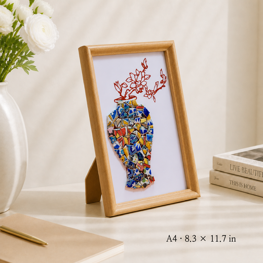 Vessel - Abundance | Finished Porcelain Mosaic Artwork in Chromatic