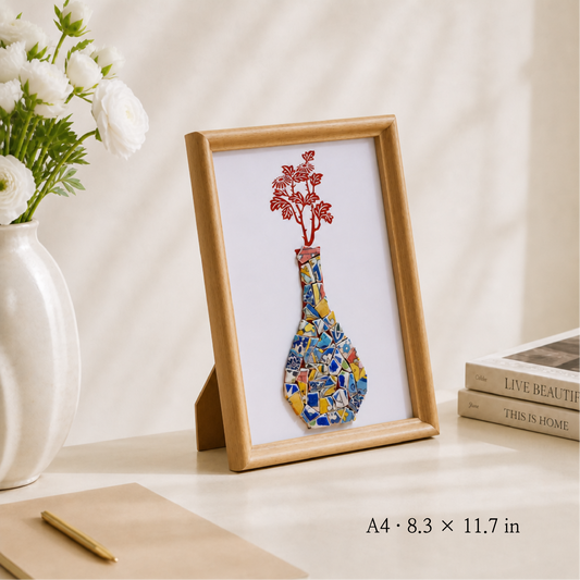 Vessel - Poise | Finished Porcelain Mosaic Artwork in Chromatic