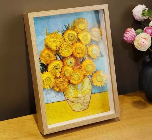 Dried flower Van Gogh sunflower painting