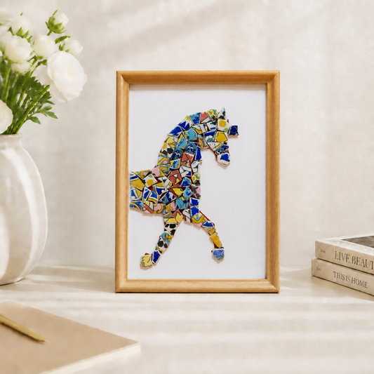 Equus - Studio-Finished Porcelain Mosaic Artwork