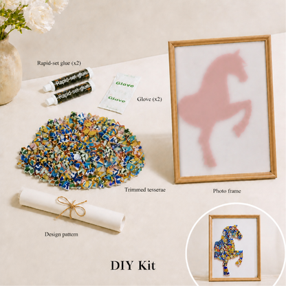 Equus - Profile | Porcelain Mosaic DIY Kit in Chromatic