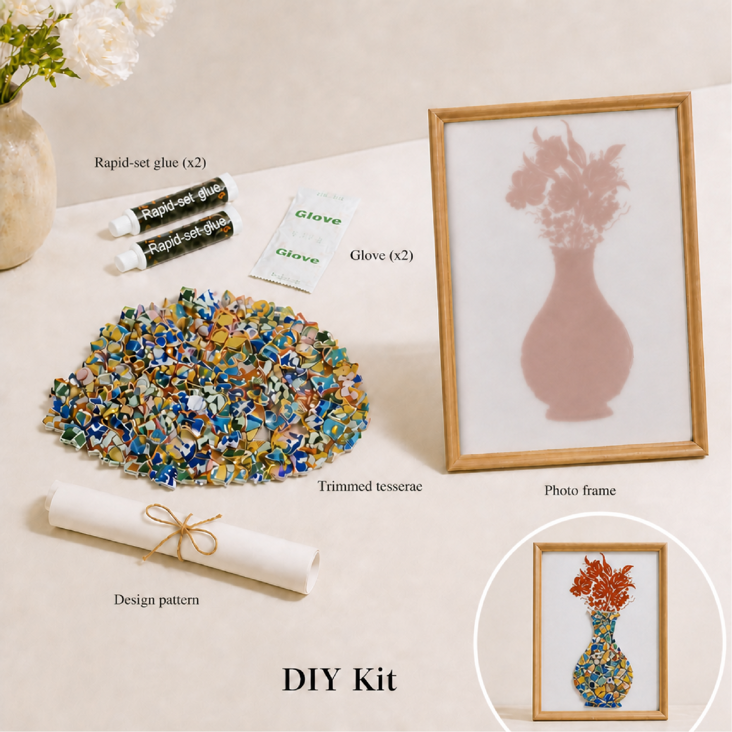 Vessel - Bloom | Porcelain Mosaic DIY Kit in Chromatic