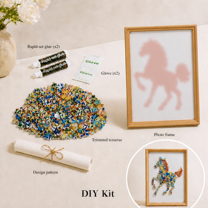 Equus - Gallop | Porcelain Mosaic DIY Kit in Chromatic