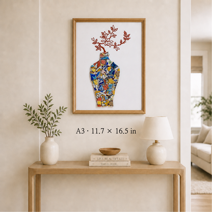 Vessel - Reverie | Finished Porcelain Mosaic Artwork in Chromatic