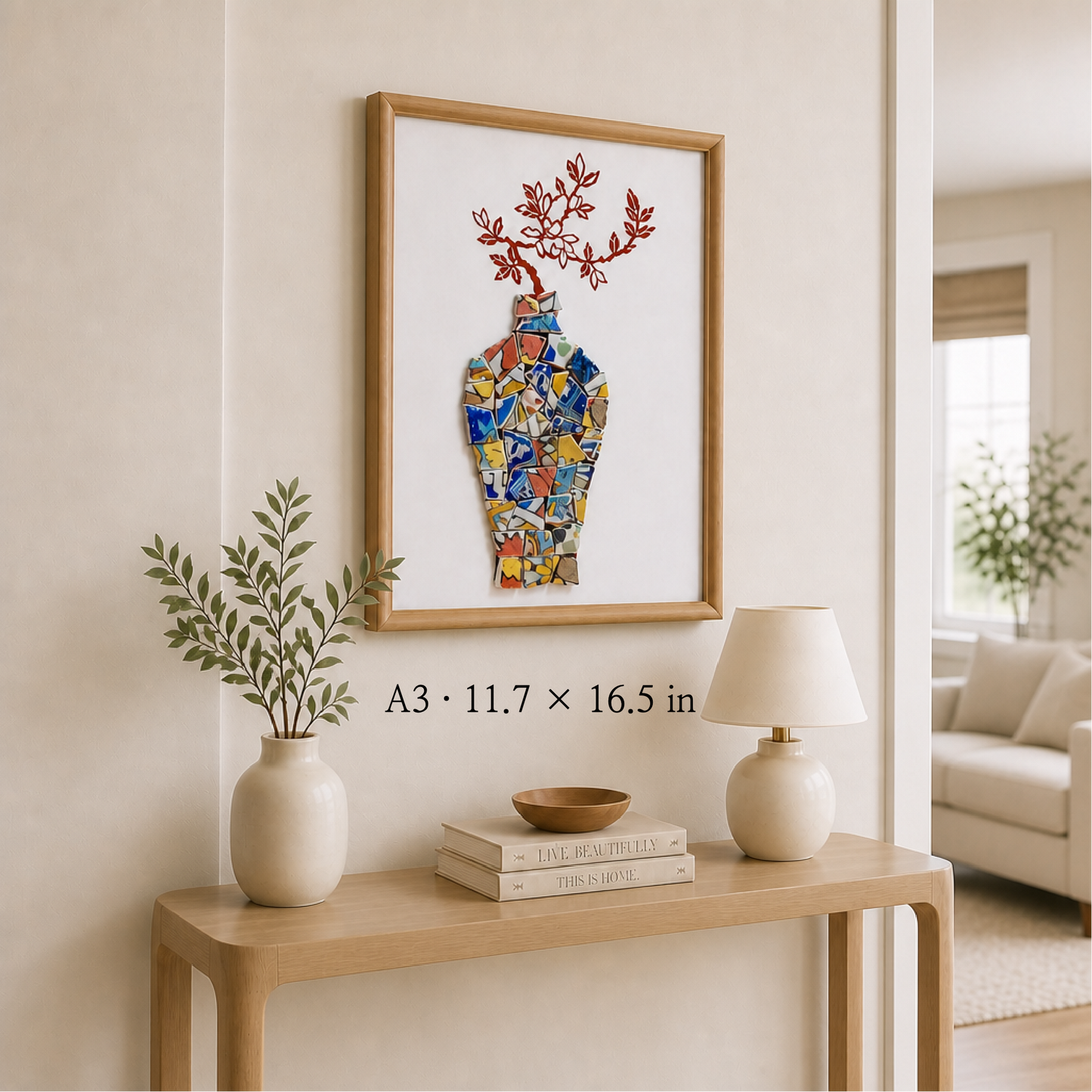 Vessel - Reverie | Finished Porcelain Mosaic Artwork in Chromatic