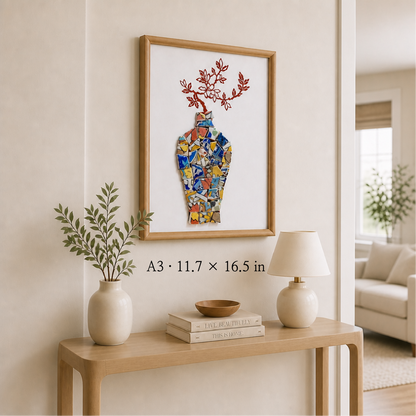 Vessel - Reverie | Finished Porcelain Mosaic Artwork in Chromatic