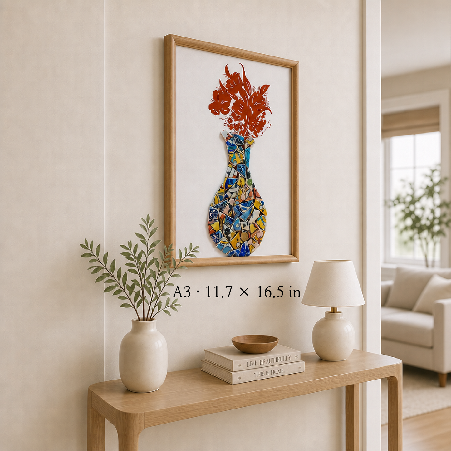 Vessel - Bloom | Finished Porcelain Mosaic Artwork in Chromatic