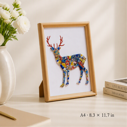 Cervus - Woodland | Finished Porcelain Mosaic Artwork in Chromatic