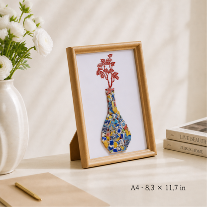 Vessel - Poise | Finished Porcelain Mosaic Artwork in Chromatic