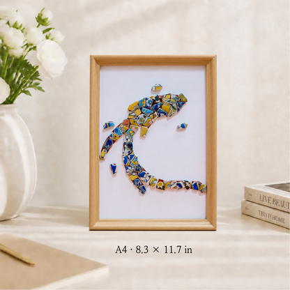 Koi - Ripple | Finished Porcelain Mosaic Artwork in Chromatic