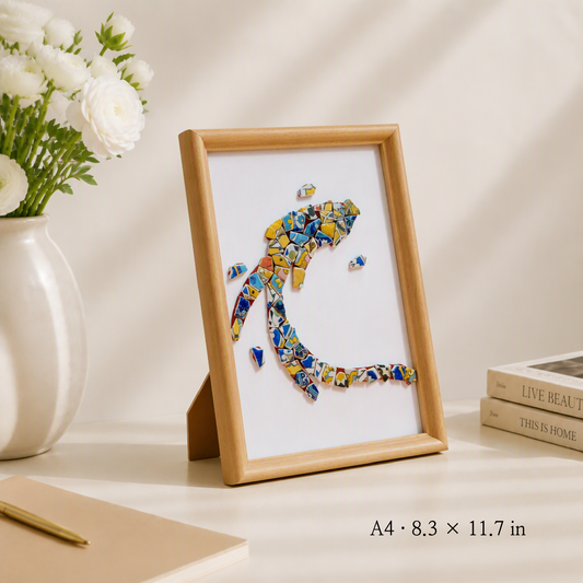 Koi - Ripple | Finished Porcelain Mosaic Artwork in Chromatic