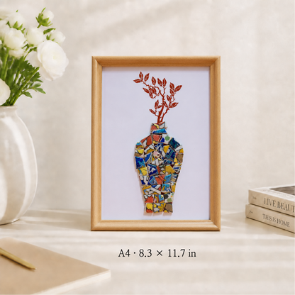 Vessel - Reverie | Finished Porcelain Mosaic Artwork in Chromatic