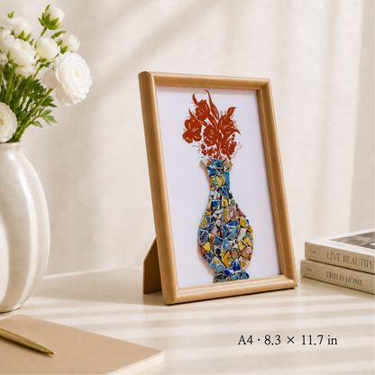 Vessel - Bloom | Finished Porcelain Mosaic Artwork in Chromatic