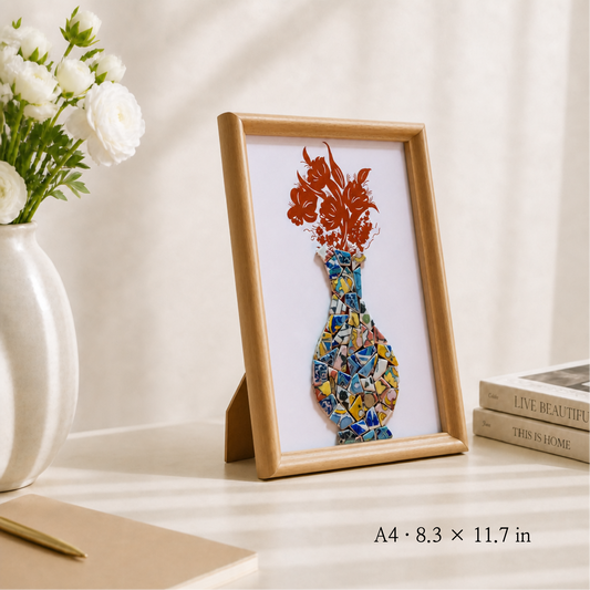 Vessel - Bloom | Finished Porcelain Mosaic Artwork in Chromatic