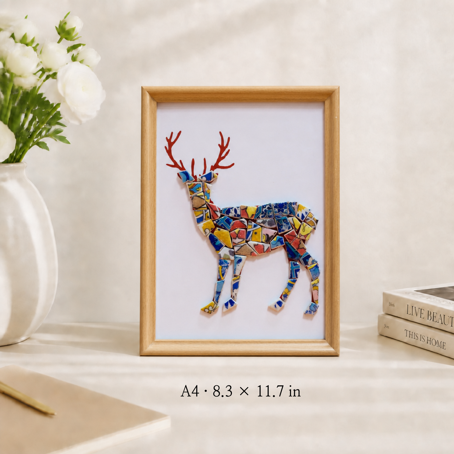 Cervus - Woodland | Finished Porcelain Mosaic Artwork in Chromatic