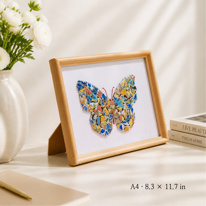 Metamorphosis - Unfold | Finished Porcelain Mosaic Artwork in Chromatic