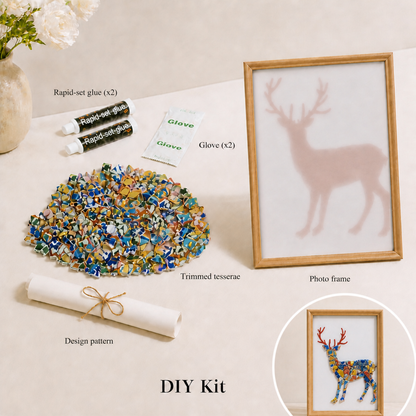 Cervus - Woodland | Porcelain Mosaic DIY Kit in Chromatic