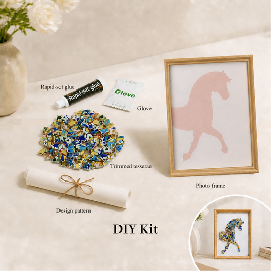 Equus - Stillness | Porcelain Mosaic DIY Kit in Chromatic