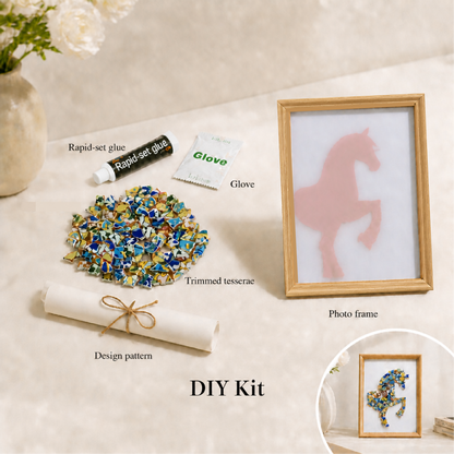 Equus - Profile | Porcelain Mosaic DIY Kit in Chromatic