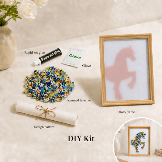 Equus - Profile | Porcelain Mosaic DIY Kit in Chromatic