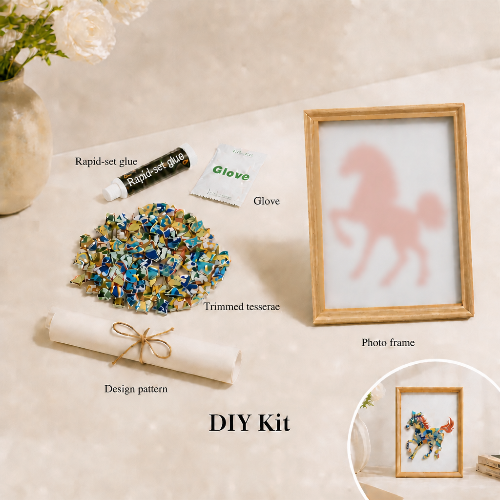 Equus - Gallop | Porcelain Mosaic DIY Kit in Chromatic