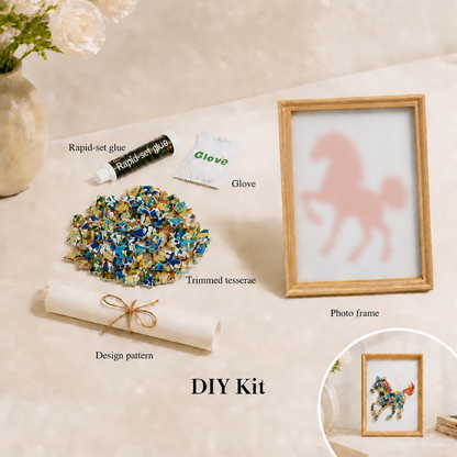 Equus - Gallop | Porcelain Mosaic DIY Kit in Chromatic