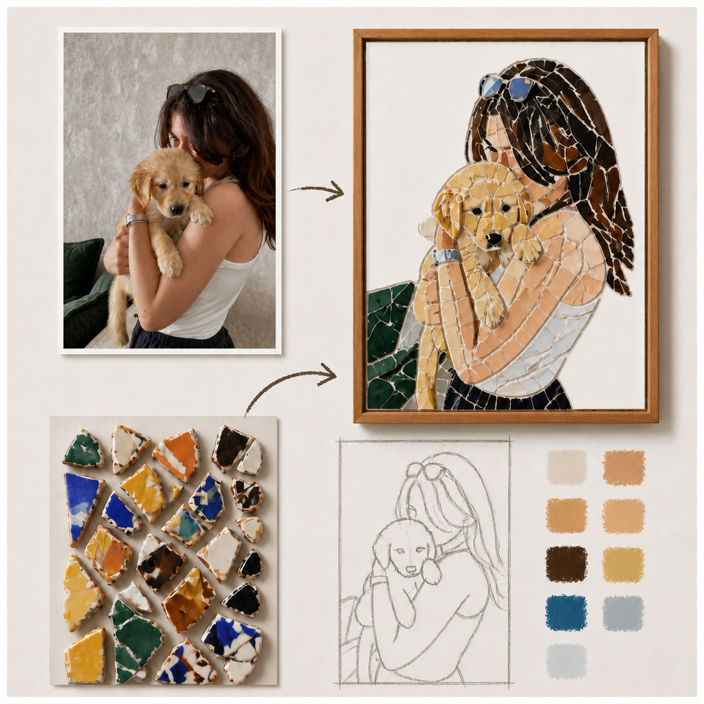 Personalized | Custom Finished Porcelain Mosaic Artwork