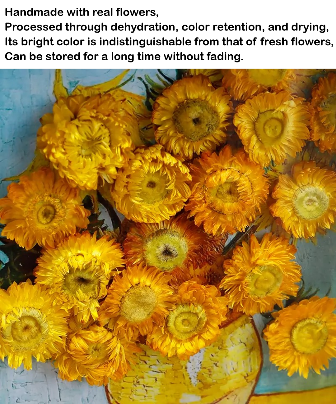 Dried flower Van Gogh sunflower painting