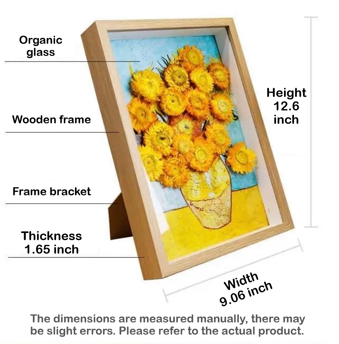 Dried flower Van Gogh sunflower painting